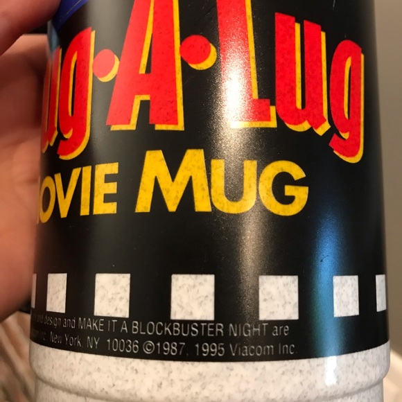 RARE - 90s Blockbuster Star Trek plastic mug tumbler with lid and bendy straw - Picture 4 of 5